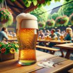 DALL·E 2023-11-12 13.37.06 - A photorealistic image of a frothy, delicious-looking beer in a pint glass, set in a traditional German beer garden. The beer should have a rich golde.png